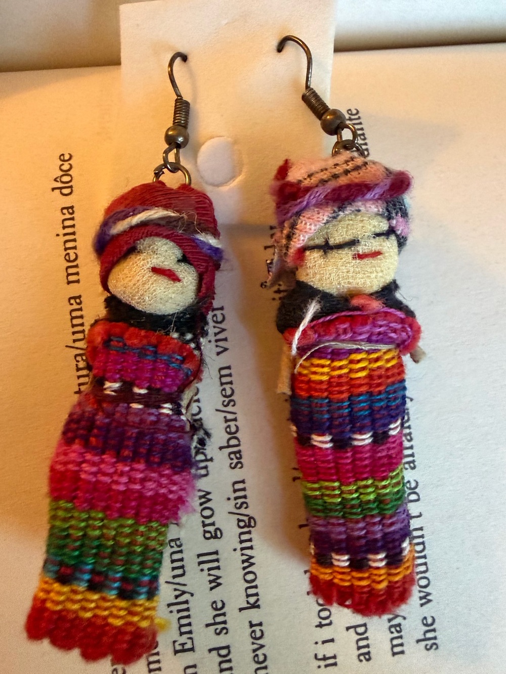 Handwoven Guatemalan Quitapenas Earrings